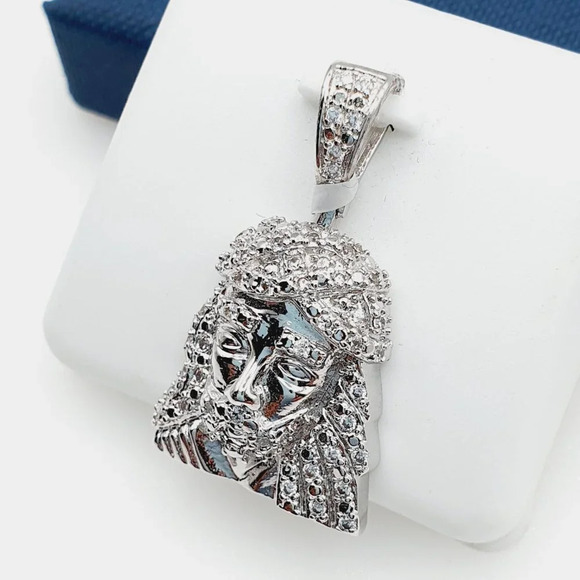 925 Sterling Silver Plated CZ Pendant, INUS1BR069 - Picture 1 of 9
